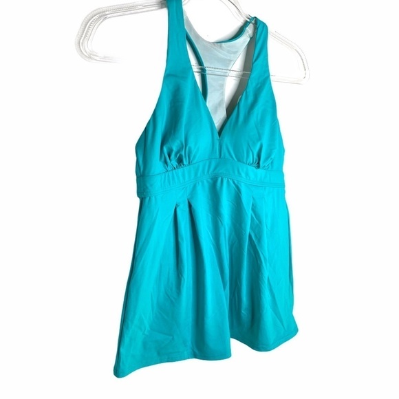 NWT Lands End aqua racerback Tankini top - Picture 4 of 11